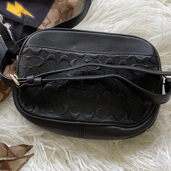 Coach Black Crossbody Bag with Gold Logo & Bad Girls Club Scarf - Picture 3 of 4